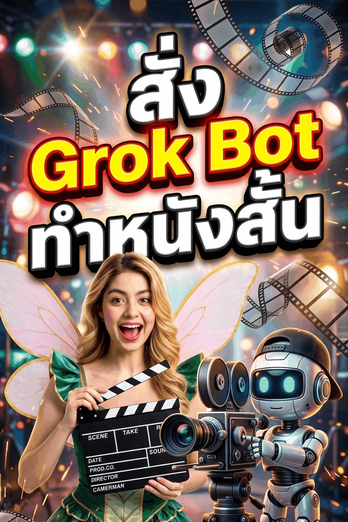 ปกหนังสือ สั่ง Grok Bot ทำหนังสั้น เลือกได้หลายวิธี